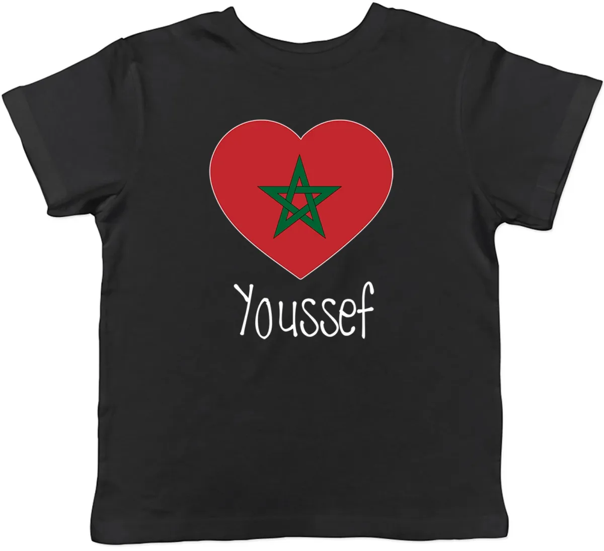 Women's T-Shirts Personalised Love Morocco Football Fan Supporter Kids T-Shirt Boys Girls Gift_ecoleips.com