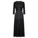 Women's Clothing American Style Knitted Dress High Quality Round Neck Slim Fit 3/4 Sleeve New Autumn Spring Fashion In Stock_ecoleips.com