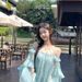 2026 Sring/Summer New French Off-Shoulder Sweet Niche Three-Dimensional Halter Neck Design Elegant Long-Sleeve Shirt_ecoleips.com