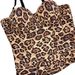 Women's Clothing Golden Brown Leopard Suede Short Vest Camisole Inner Wear Can Be Worn Outside Elastic Gathered Fishbone Body Shaping Bra_ecoleips.com