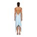 New Printed Satin Minimalist Halter Neck Long Dress For Women Irregular Design_ecoleips.com