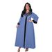 Modest Abaya Dress Luxurious Modesty: Muslim Abaya Dress With Lace & Velvet Trim – Embellished Long Sleeve Maxi Gown (Royal Blue)_ecoleips.com