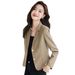 Short Blazer For Petite Women 2024 Spring Autumn New Fashionable And Elegant Small Suit With Unique Design_ecoleips.com