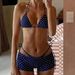 Women's Sexy Polka Dot Three Piece Swimsuit Set Flat Front Style One Piece Swimsuit Bikini_ecoleips.com
