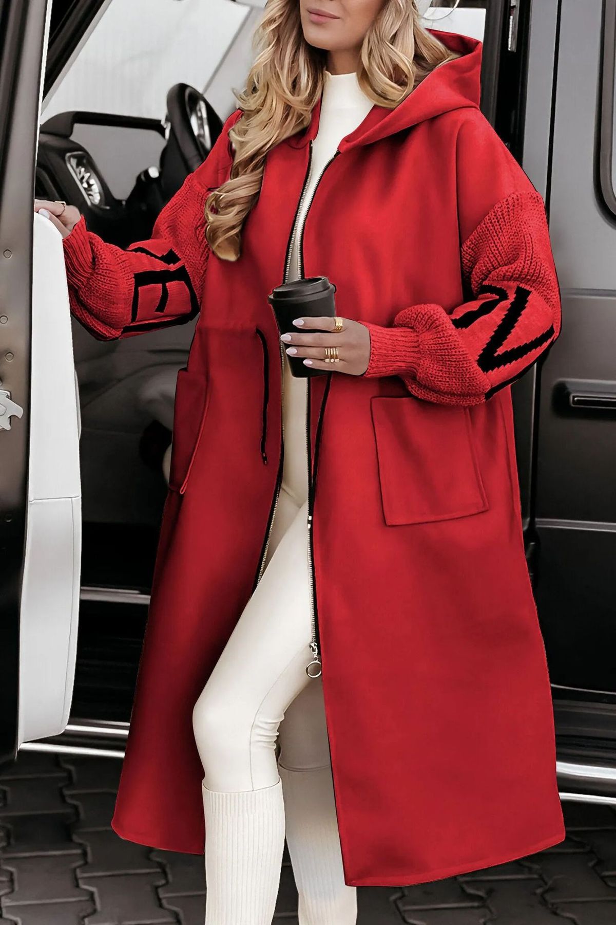 Women's Clothing Long Hooded Windbreaker Sweater Jacket Women Autumn And Winter_ecoleips.com