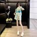 European Style Women's Tracksuit Summer New Loose Slimming 2 Piece Set with Top And Shorts American Casual Fashion_ecoleips.com