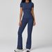 Women's Brushed Yoga Set Round Neck Slim Fit High Intensity Outdoor Running Sports Fitness Suit 8455_ecoleips.com