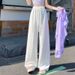 Suitable For All Seasons Blue Lace Cotton Wide-Leg For Women Summer Linen Guangzhou Thirteen Lines Dopamine Pure Relaxed Feel Wutong Pants_ecoleips.com