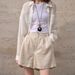 100% Linen Shorts For Women - Mid-Rise Relaxed Fit Walking Shorts, Classic "Quiet Luxury" Style For Spring Summer_ecoleips.com