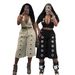 TW876 Trendy Sexy Two-Piece Set for Women European And American Style Wide Leg Pants with Eyelet Metal Buckle Cross Border Fashion_ecoleips.com
