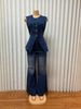 Women's Clothing Washed New Temperament Sleeveless Casual Denim Trousers Suit_ecoleips.com