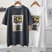 2024 Koran Styl Nw Summr Cotton Tigr Print Round Nck Short T-Shirt For Womn Vrsatil Loos Mid-Lngth Half_ecoleips.com