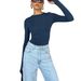 Women's Spring And Summer T-Shirts, Solid Colors, Crew Neck Base Shirts, Slim Long-Sleeved Tops, Women_ecoleips.com