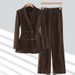 Women's Clothing Brown Suit For Women Autumn New High End Slim Fit Formal Wear Corduroy Suit Professional Wear_ecoleips.com