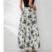 Floral Print Wrap Skirt With Pockets – Elastic Waist A-Line Skirt For Women (Blue/Black/Botanical/Red, S-XXL)_ecoleips.com