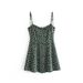YPFF New Summer European American Style Women's Slim-Fit Floral Print Strap Dress With Shoulder Ties And Waist-Cinching_ecoleips.com