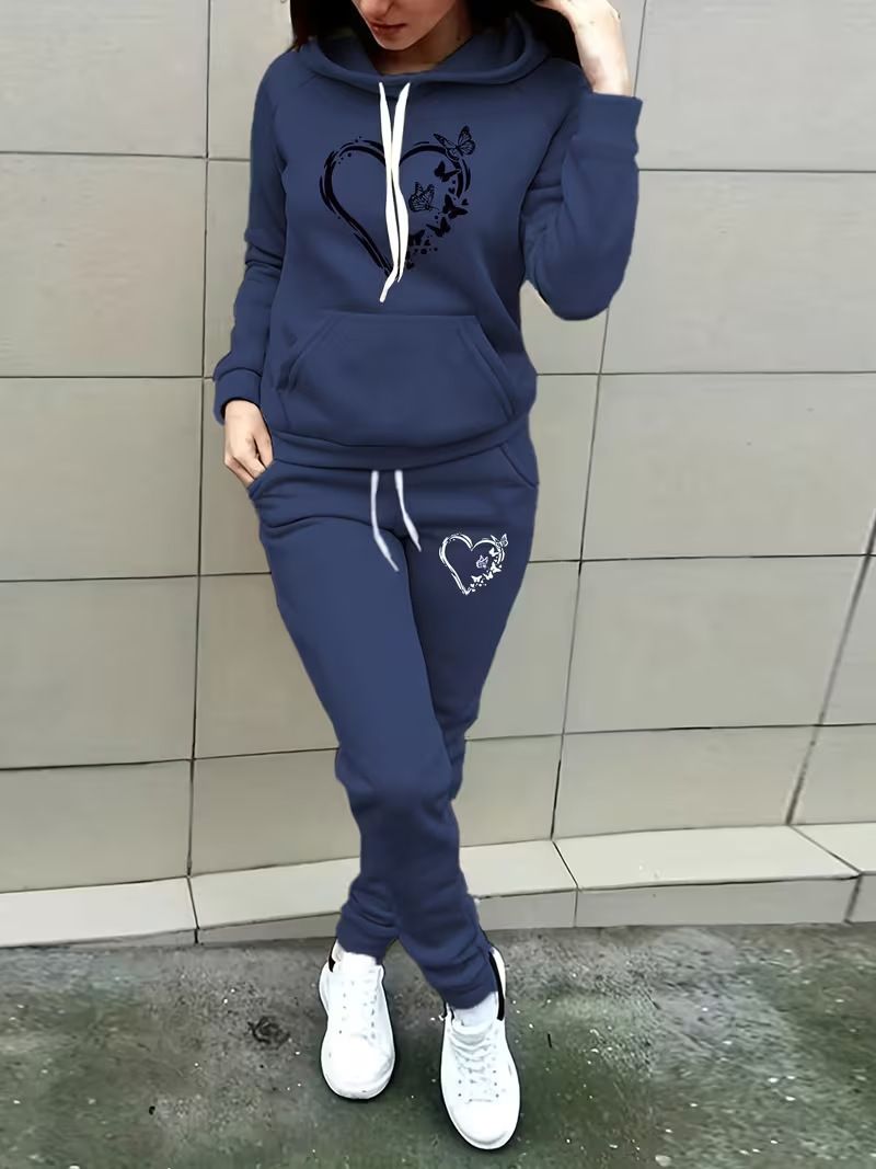 Cozy Fleece-Lined Hoodie & Jogger Set – Printed Casual Loungewear For Women & Men | Winter Comfort Outfit_ecoleips.com