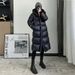Unisex Long Goose Down Coat – Extreme Cold Weather Parka With Black Gold Accents (Black, S-XXL)_ecoleips.com