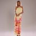 Women's Halter Neck Print Long Dress Slim Fit Bodycon Sleeveless Sexy Vacation Style Fashion_ecoleips.com