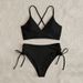 Women's Clothing Low Neck Bikini Swimsuit Sexy High Waist Triangle Hot Spring Split Swimsuit_ecoleips.com