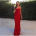 23 European And American Hot-Selling Chiffon Long Sexy Strap Backless Slit Ruffle Women's Dress 002_ecoleips.com