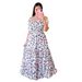 2025 Cross-Border New Spring Summer European And American Women's Floral Fashion Off-Shoulder Long Printed Dress_ecoleips.com