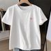 Pure Cotton Apricot Loose Short-sleeved Women's T-shirt Summer 2026 New Women's Pure Cotton Small Top Bottoming Shirt_ecoleips.com