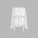 Fashionable Layered Ballet Style Long Sleeve Off-Shoulder Mini Dress for Women Tie Waist Versatile Irregular A-Line Gown_ecoleips.com