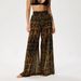 Women's High-Waisted Flowy Chiffon Pants – Sexy & Comfortable Wide-Leg Lounge Pants For Summer – Trendy Print & Lightweight Fabric_ecoleips.com