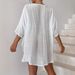 Women's Clothing Chest Ring V Neck Loose One Size Beach Blouse Irregular Seaside Holiday Sun Protection Skirt_ecoleips.com