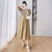 Summer New Korean Fashion Patchwork Maternity Dress_ecoleips.com