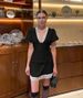 European And American Satin Suit Skirt Women's Spring And Summer New Old Money Wind Lace Splicing Short-sleeved Top Two-piece Women's Clothing_ecoleips.com