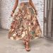2025 New Spring And Summer Women's Skirt Comfortable Casual Beach Print Skirt_ecoleips.com