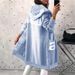 Oversized Hooded Cardigan Sweater For Women - Long Open Front Knit Coat With Pockets (Light Blue/Black/Pink, Sizes 1XL-5XL)_ecoleips.com