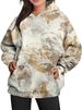 Autumn New Women's Camo Maple Leaf Print Extra Large Sports Hoodie With Pocket Rest_ecoleips.com