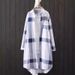 Shirt Women's Long Spring And Autumn Women's Loose Slimming And Fashionable Plaid Shirt Women's Casual Coat Fashion_ecoleips.com