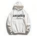 Men's off Shoulder Fleece Lined Sweatshirt Heavyweight Hooded Top Trendy American High Street Sports Jacket for Autumn/Winter_ecoleips.com