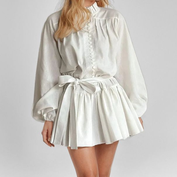 New Women's Clothing Temperament Elegant Fashion Long-sleeved Lace-up National Style Printed European And American Dress_ecoleips.com