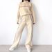 Women's Clothing Suit Casual Half Turtleneck Zipper Cardigan Lace Up Fashion Sports Sweater Suit Women_ecoleips.com