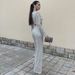 Women's Clothing Sequined Tassel Wide Leg Pants Party Dress Suit_ecoleips.com