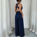 Elegant Wide Leg Jumpsuit Trousers For Women Backless Top American Style New Style Women's Clothing_ecoleips.com