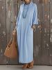 Fashion High Collar Comfortable Robe Dress 2026 Casaul Long Sleeve Knitted Party Dress Elegant Simples Solid Loose Long Dresses_ecoleips.com