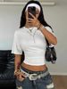 Women's Summer Simple Y2K Basic Casual Loose Fit Ruched_ecoleips.com