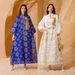 SW67 Women's Puff Sleeve Dress Evening Gown Flower Print Muslim Fashion Collection_ecoleips.com