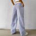 2026 New European And American Style Fashion Straight-Leg Thin Striped Pants, Women's Summer Casual Pants_ecoleips.com