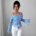 European American Cross-border 2026 Spring New Style Women's Top With Off-the-shoulder Neckline, Bell Sleeves,_ecoleips.com