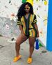Women's Clothing Sexy Ladies Hollow Lapel Knitted Shorts Suit_ecoleips.com