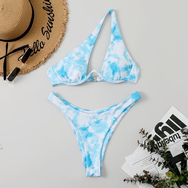 Women's Clothing Newmulti Color Sexy Women's Split Swimsuit One Shoulder Steel Bikini Bikini Swimsuit_ecoleips.com