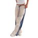Winter Beige Relaxed Fit Harem Pants With Contrast Drawstring & Side Stripes - Streetwear Wide Leg Casual Trousers For Women_ecoleips.com