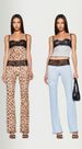 Women's Clothing Leopard print tops mesh see through lace tube top suspender trousers_ecoleips.com